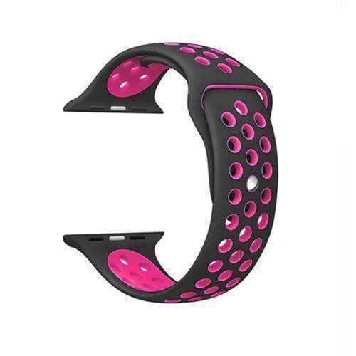 accessories Black Pink / 38mm / 40mm S Apple Watch Series 5 4 3 2 Band, Silicone Strap Bracelet Sport Wrist Watch Belt Rubber  38mm, 40mm, 42mm, 44mm - US Fast shipping