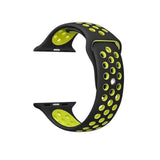 accessories Black Yellow / 38mm / 40mm S Apple Watch Series 5 4 3 2 Band, Silicone Strap Bracelet Sport Wrist Watch Belt Rubber  38mm, 40mm, 42mm, 44mm - US Fast shipping