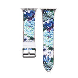 Accessories Blue / 38mm/40mm Apple Watch band strap, flower floral design print, 44mm/ 40mm/ 42mm/ 38mm , Series 1 2 3 4