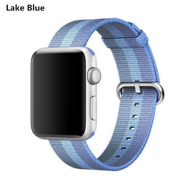 accessories Blue / 38mm / 40mm Apple Watch Series 5 4 3 2 Band, Best Apple watch band Nylon Woven Loop 38mm, 40mm, 42mm, 44mm