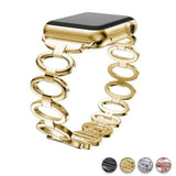 accessories Gold / 38mm / 40mm Apple Watch Series 5 4 3 2 Band,  Elliptical Style Wristband, Stainless Steel Metal iWatch Strap 38mm, 40mm, 42mm, 44mm