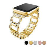 Accessories Gold / 38mm / 40mm Apple Watch Series 5 4 3 2 Band, Stainless Steel, Bling Rhinestone Diamond  38mm, 40mm, 42mm, 44mm