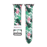 Accessories Green / 38mm/40mm Apple Watch band strap, flower floral design print, 44mm/ 40mm/ 42mm/ 38mm , Series 1 2 3 4