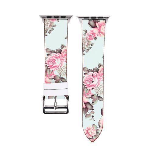 Accessories Pink / 38mm/40mm Apple Watch band strap, flower floral design print, 44mm/ 40mm/ 42mm/ 38mm , Series 1 2 3 4