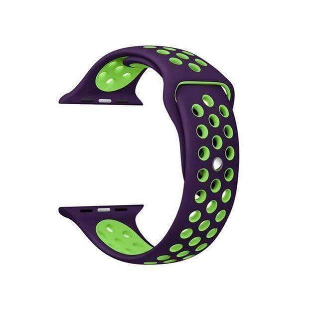 accessories Purple Green / 38mm / 40mm S Apple Watch Series 5 4 3 2 Band, Silicone Strap Bracelet Sport Wrist Watch Belt Rubber  38mm, 40mm, 42mm, 44mm - US Fast shipping
