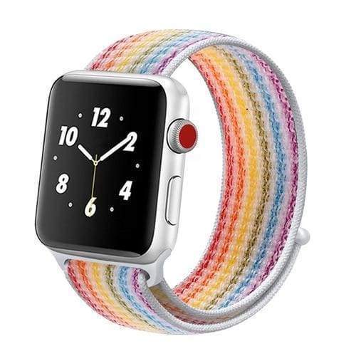accessories rainbow / 38mm/40mm Apple Watch band Nylon sport loop strap 44mm/ 40mm/ 42mm/ 38mm iWatch Series 1 2 3 4 bracelet hook-and-loop wrist watchband accessories - US fast shipping