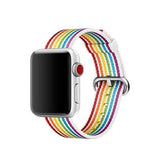 accessories rainbow / 38mm / 40mm Apple Watch Series 5 4 3 2 Band, Sport Woven Nylon Strap, Wrist bracelet belt fabric-like nylon band for iwatch 38mm, 40mm, 42mm, 44mm - US Fast Shipping