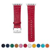 Accessories Red / 38mm / 40mm Apple Watch Series 5 4 3 2 Band, Crocodile Genuine Leather Strap for iWatch 38mm, 40mm, 42mm, 44mm