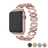 accessories Rose Gold / 38mm / 40mm Apple Watch Series 5 4 3 2 Band,  Elliptical Style Wristband, Stainless Steel Metal iWatch Strap 38mm, 40mm, 42mm, 44mm