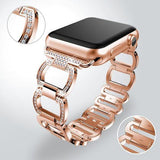 Accessories Rose Gold / 42mm / 44mm Apple Watch Series 5 4 3 2 Band, Stainless Steel, Bling Rhinestone Diamond  38mm, 40mm, 42mm, 44mm