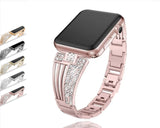 Apple Apple watch art deco Diamond bling strap series 5 4 3 2 1 band for iWatch 38mm 42mm 40mm 44mm stainless steel strap link bracelet