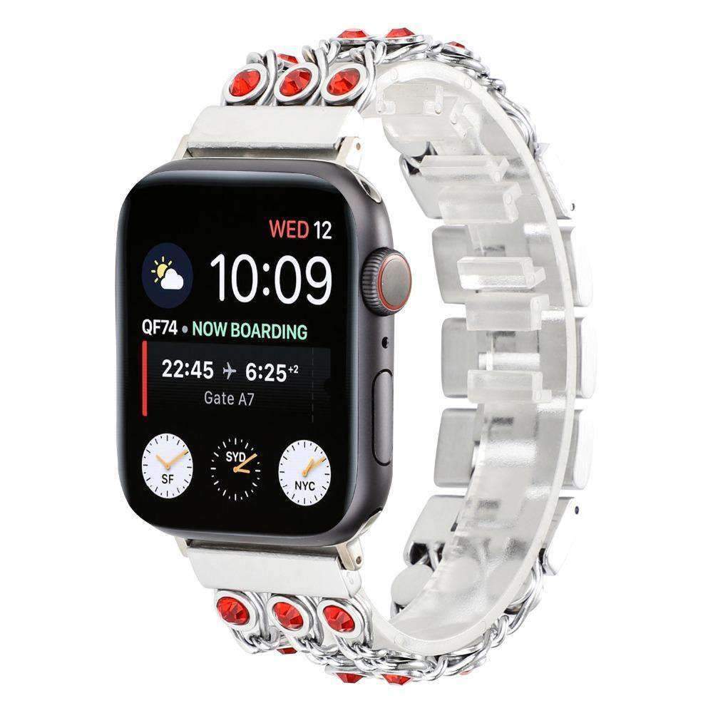 Apple Apple Watch band, Bling Crystal Rhinestone Diamond Stainless Steel Link Bracelet Strap, Series 1 2 3 4 iwatch  44mm/ 40mm/ 42mm/ 38mm