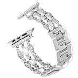 Apple Apple Watch band, Bling Crystal Rhinestone Diamond Stainless Steel Link Bracelet Strap, Series 1 2 3 4 iwatch  44mm/ 40mm/ 42mm/ 38mm