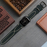 Apple Apple Watch Band handmade Cowboy Calf Leather Watch  38mm 40mm 42mm 44mm Series 4 3 2 iWatch strap