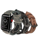 Apple Apple Watch Band handmade Cowboy Calf Leather Watch  38mm 40mm 42mm 44mm Series 4 3 2 iWatch strap