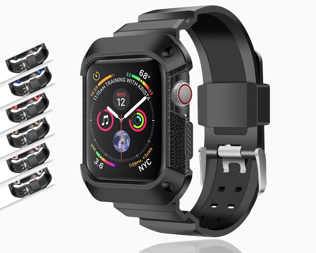 Apple Watch Band Sport Case Silicone Waterproof Rugged TPU Screen