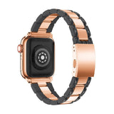 Apple Apple Watch Series 5 4 3 2 Band, Cellulose Acetate Made Strap for iWatch 38mm, with Metal Links Bracelet Smart Wristband