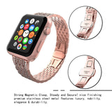 Apple Apple Watch Series 5 4 3 2 Band, Diamond Stainless Steel Strap Bracelet Loop 38mm, 40mm, 42mm, 44mm - US Fast Shipping