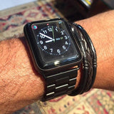 Apple Apple Watch Series 5 4 3 2 Band, Matte Stainless Steel, Metal Links Bracelet Smart Watch Strap 38mm, 40mm, 42mm, 44mm