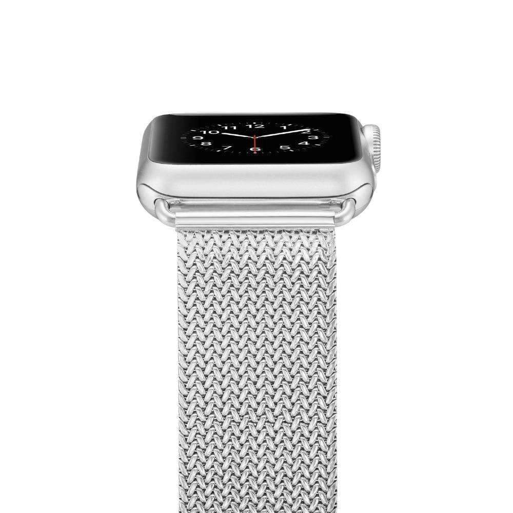 Apple Apple Watch Series 5 4 3 2 Band, Milanese style, Stainless Steel Woven Sport Watchband fits 38mm, 40mm, 42mm, 44mm