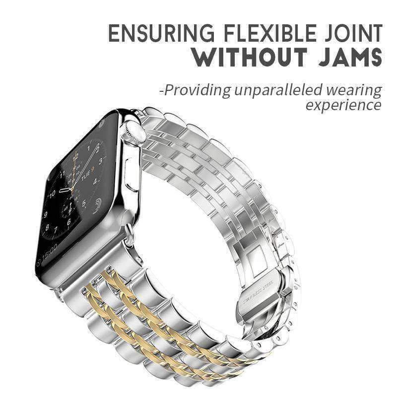 Apple Apple Watch Series 5 4 3 2 Band, Stainless Steel Rolex Style Strap, Links Watchband Smart Watch Metal Bracelet 38mm, 40mm, 42mm, 44mm