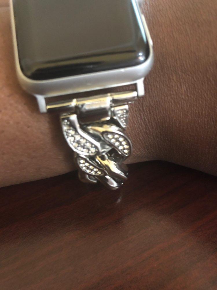 Apple Apple Watch Series 5 4 3 2 Band, Women Ladies Watch Bracelet, Fashionable Diamond Cowboy Chains Strap Metal Link 38mm, 40mm, 42mm, 44mm