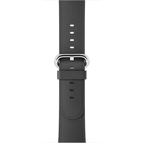 Apple Black / 42 mm Leather Strap For Apple Watch Band 42mm 38mm iwatch 4/3 Bracelet 44mm 40mm bracelet Stainless Steel Classic Buckle Watchband, USA Fast Shipping