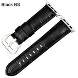 Apple Black BS / For Apple Watch 38mm Watchbands genuine cow leather watch strap for Apple Watch Band 42mm 38mm series 4 1 iwatch 4 44mm 40mm  watch bracelet
