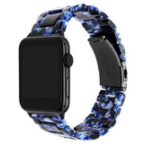 Apple Blue / 38mm Immitation Ceramic Watchband for iWatch Apple Watch 38mm 40mm 42mm 44mm Series 1 2 3 4 Resin Band Wrist Strap Bracelet