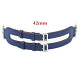 Apple Blue / 42mm/44mm Genuine Leather strap For Apple Watch 3/2/1 38mm 42mm ( US Fast Shipping)