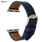 Apple Blue S / For Apple Watch 38mm Faux Leather For Apple Watch Strap 44mm 40mm & Apple Watch Band 38mm 42mm Watchbands iwatch Series 4 3 2 1 Bracelet