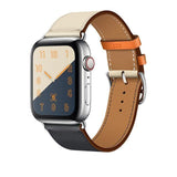 Apple blue-white / 38mm Series 1 2 3 New Leather loop bracelet band for apple watch series 5 4 44mm 40mm bracelet watch band strap for iwatch 42mm 38mm series 1 2 3