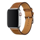 Apple Brown / 38mm Apple Watch Series 5 4 3 2 Band, Leather Single Tour Strap, Bracelet iWatch 38mm, 40mm, 42mm, 44mm - US Fast Shipping