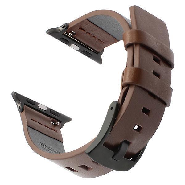 Apple Brown B / 38mm Italy Genuine Leather Watchband for iWatch Apple Watch 38mm 40mm 42mm 44mm Series 1 2 3 4 Band Steel Buckle Strap Wrist Bracelet