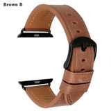 Apple Brown B / For Apple Watch 38mm Faux Leather For Apple Watch Strap 44mm 40mm & Apple Watch Band 38mm 42mm Watchbands iwatch Series 4 3 2 1 Bracelet
