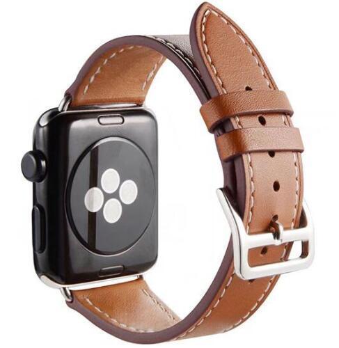 Apple brown / for 38mm and 40mm High quality Leather loop for iWatch 4 40mm 44mm Sports Strap Single Tour band for Apple watch 42mm 38mm Series 1&2&3