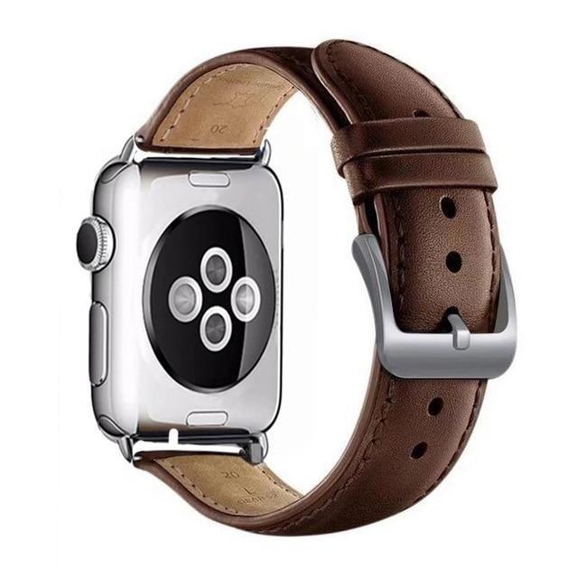 Apple brown / for 38mm and 40mm manufacturer Leather Loop for iwatch 4 3 2 1 Strap for Apple Watch Band 38mm 42mm 40mm 44mm Flower Design