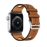 Apple Brown22 / 38MM Series 123 Apple Watch Series 5 4 3 2 Band, Double Tour Watchbands Genuine Leather Strap Herm Bracelet 38mm, 40mm, 42mm, 44mm