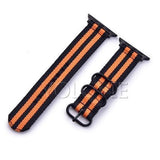 Apple China / Black-Black Orange / For iwatch 38mm Watchband For Apple Watch Band 42mm 44mm Nylon NATO Sport Strap 38mm 40mm iWatch Bands Accessories Bracelet Series 4 321