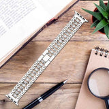 Apple China / silver / For 38mm and 40mm Stainless Steel Women bling band for apple watch band 38mm/42mm Bracelet Adjustable Strap for apple watch 4/3/2/1 band