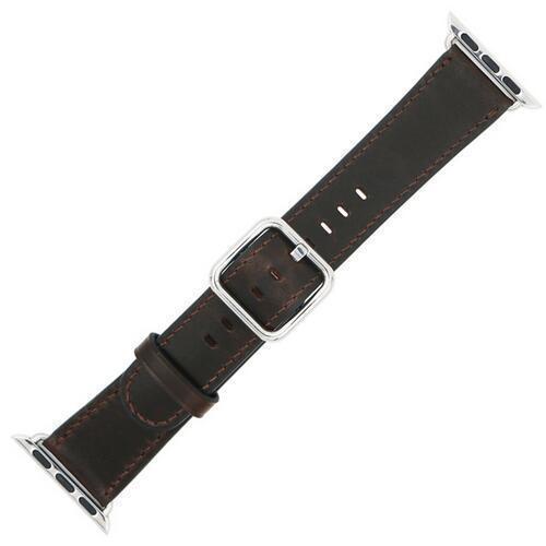 Apple Dark Brown / 42 mm Leather Strap For Apple Watch Band 42mm 38mm iwatch 4/3 Bracelet 44mm 40mm bracelet Stainless Steel Classic Buckle Watchband, USA Fast Shipping