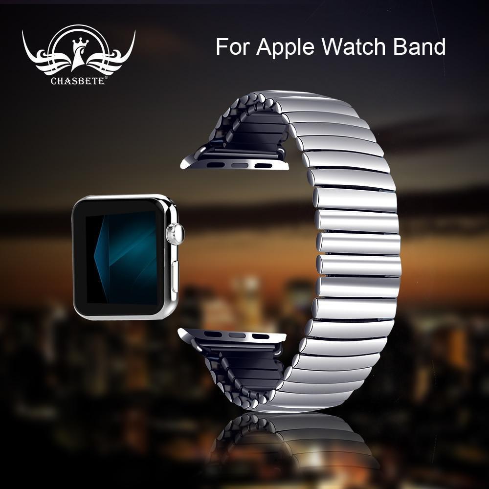 Apple Elastic Watchband Stainless Steel for Apple Watch 38mm 42mm iWatch 1/2/3/4 All Versions 40mm 44mm Metal Strap Strech Band Loop