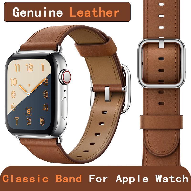Apple Faux Leather classic band For apple watch series 4 3 2 1 iwatch strap 38 40MM 42 44mm single tour bands