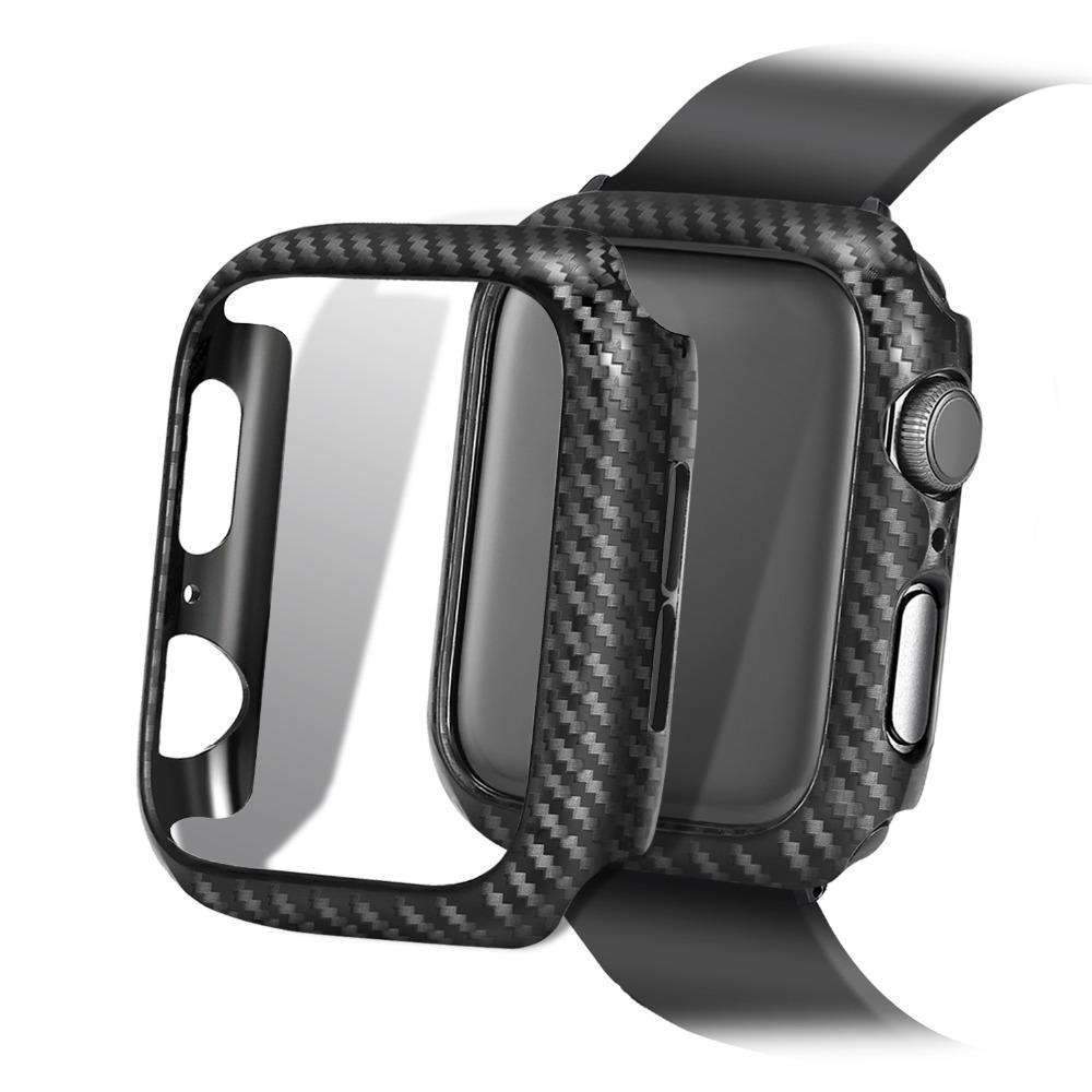 Apple Frame Carbon Protective Case For Apple Watch 4 bands 42mm 44mm 38mm 40mm watch covers Bumper for iwatch series 3 2 1 Accessories - USA Fast Shipping