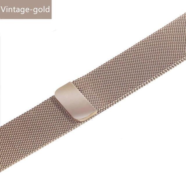 Apple gold / 38mm / 40mm Apple Watch Series 5 4 3 2 Band, Milanese Loop Sport Strap, Magnetic Stainless Steel Bracelet watchband 38mm, 40mm, 42mm, 44mm