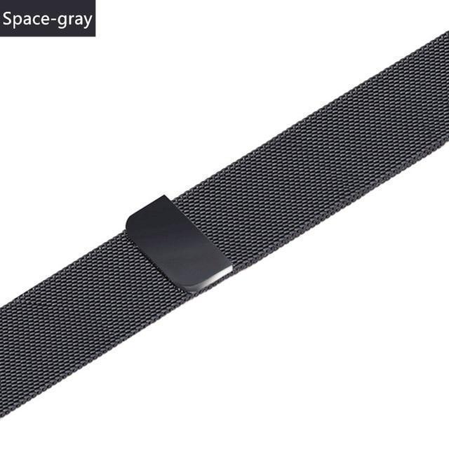 Apple gray / 38mm / 40mm Apple Watch Series 5 4 3 2 Band, Milanese Loop Sport Strap, Magnetic Stainless Steel Bracelet watchband 38mm, 40mm, 42mm, 44mm