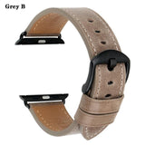 Apple Gray B / For Apple Watch 38mm Watch Accessories Genuine Leather For Apple Watch Band 44mm 40mm & Apple Watch Bands 42mm 38mm Series 4 3 2 1 Watch Strap