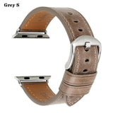 Apple Gray S / For Apple Watch 38mm Watch Accessories Genuine Leather For Apple Watch Band 44mm 40mm & Apple Watch Bands 42mm 38mm Series 4 3 2 1 Watch Strap