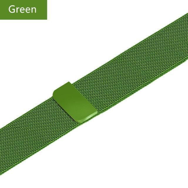 Apple Green / 38mm / 40mm Apple Watch Series 5 4 3 2 Band, Milanese Loop Sport Strap, Magnetic Stainless Steel Bracelet watchband 38mm, 40mm, 42mm, 44mm