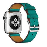 Apple Green18 / 38MM Series 123 Apple Watch Series 5 4 3 2 Band, Double Tour Watchbands Genuine Leather Strap Herm Bracelet 38mm, 40mm, 42mm, 44mm